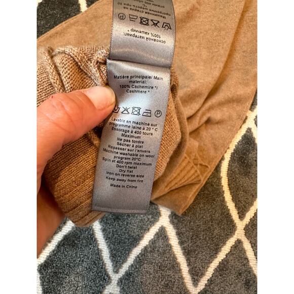 Zadig & Voltaire Vivi Ws Star Patch Cashmere Sweater Camel Color NWT Small - Picture 11 of 12